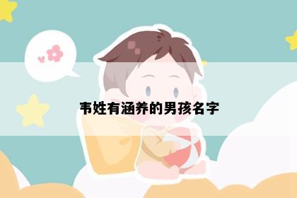韦姓有涵养的男孩名字