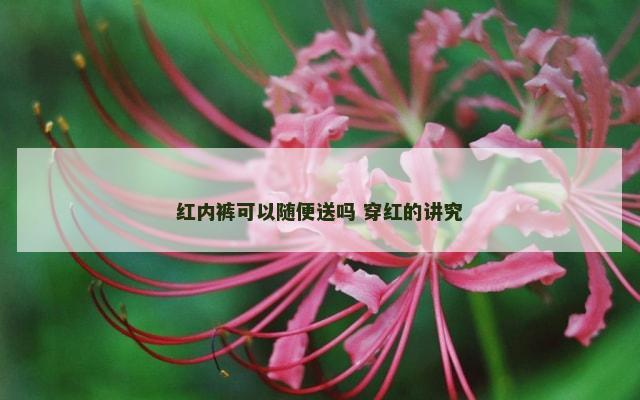 红内裤可以随便送吗 穿红的讲究