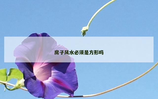 房子风水必须是方形吗