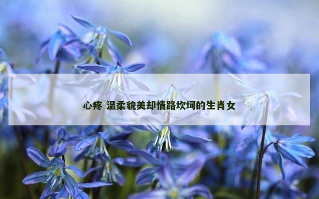 心疼 温柔貌美却情路坎坷的生肖女