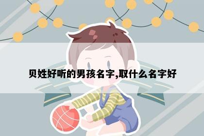贝姓好听的男孩名字,取什么名字好