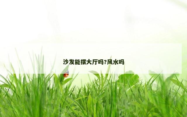 沙发能摆大厅吗?风水吗