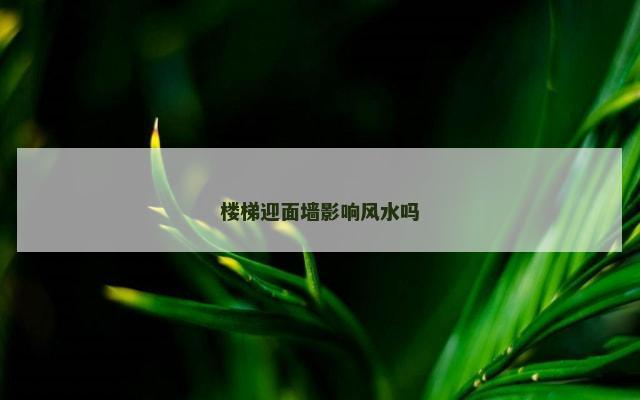 楼梯迎面墙影响风水吗
