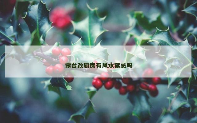 露台改厨房有风水禁忌吗