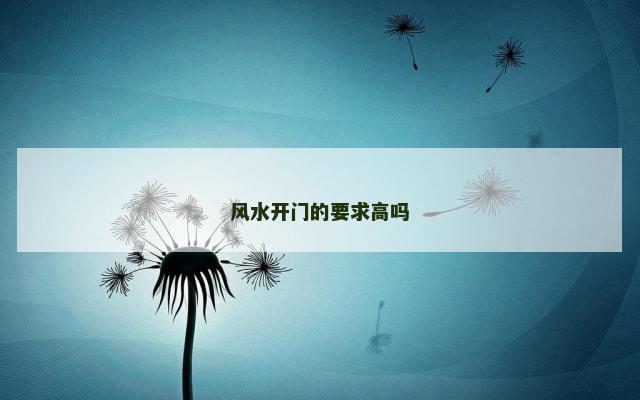 风水开门的要求高吗