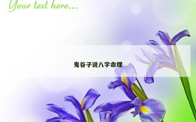 鬼谷子说八字命理
