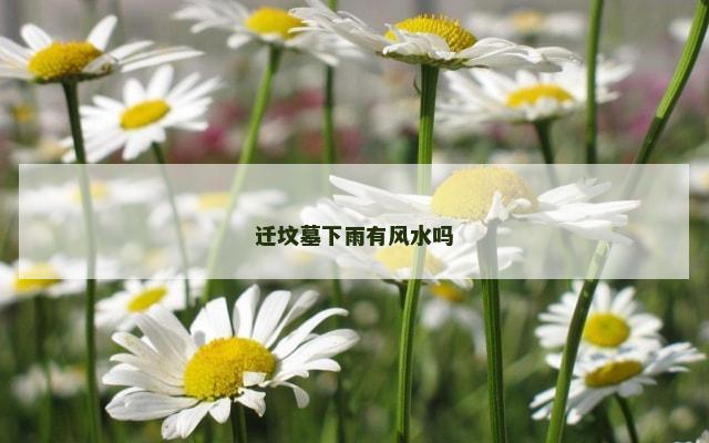 迁坟墓下雨有风水吗