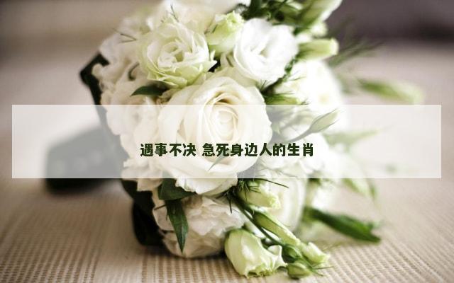 遇事不决 急死身边人的生肖