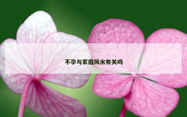 不孕与家庭风水有关吗