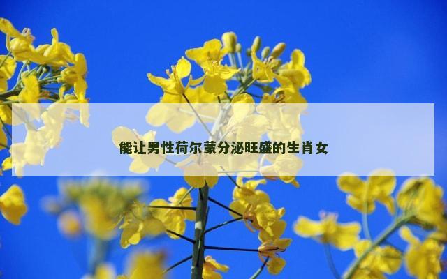 能让男性荷尔蒙分泌旺盛的生肖女