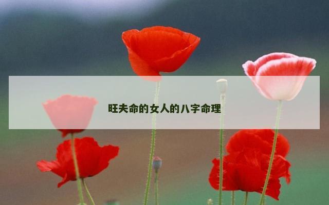 旺夫命的女人的八字命理