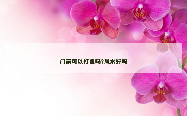 门前可以打鱼吗?风水好吗