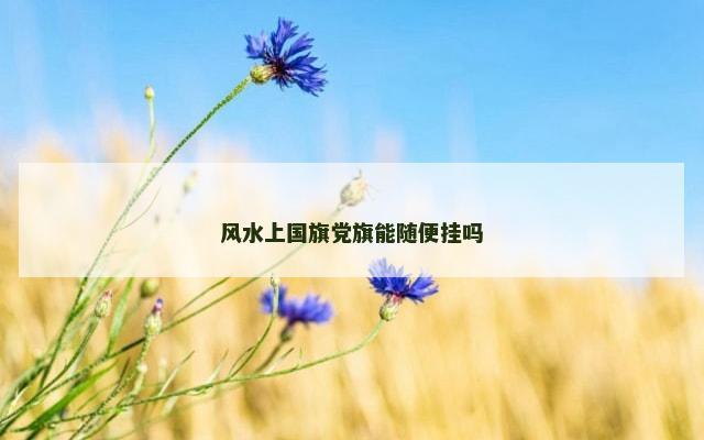 风水上国旗党旗能随便挂吗