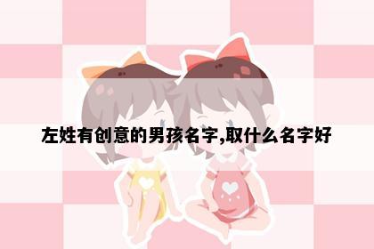 左姓有创意的男孩名字,取什么名字好