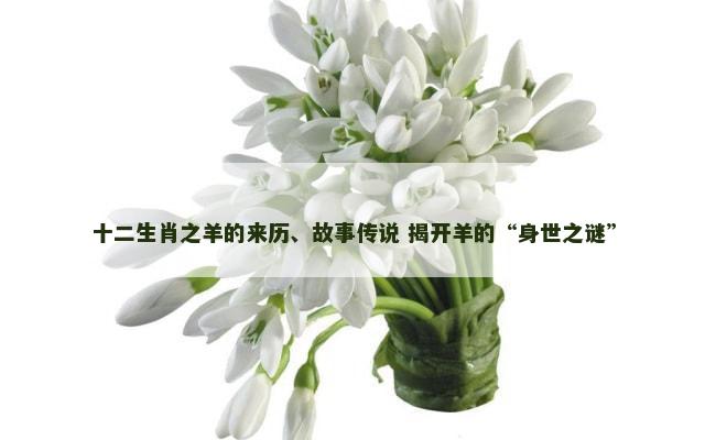 十二生肖之羊的来历、故事传说 揭开羊的“身世之谜”