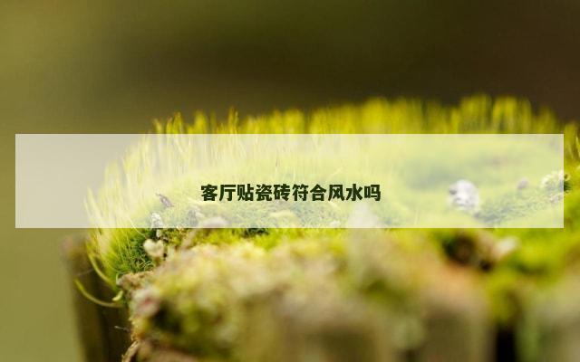 客厅贴瓷砖符合风水吗