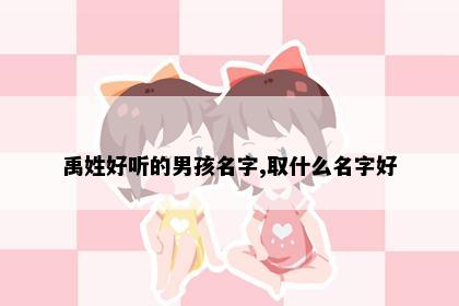 禹姓好听的男孩名字,取什么名字好