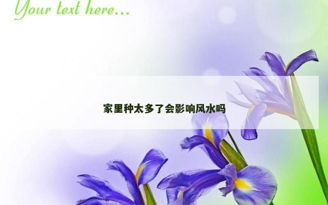 家里种太多了会影响风水吗