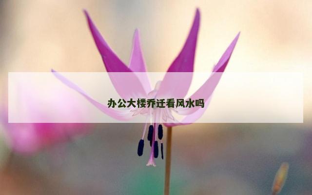办公大楼乔迁看风水吗