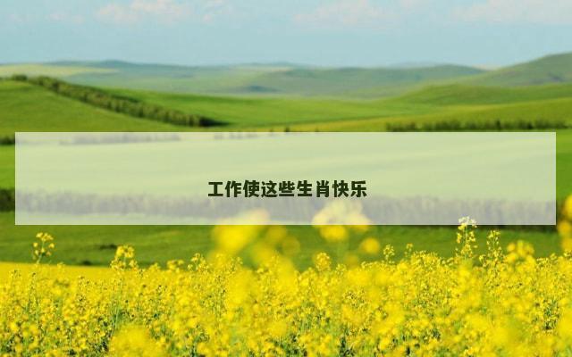 工作使这些生肖快乐