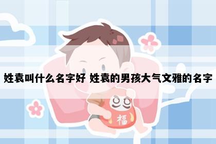 姓袁叫什么名字好 姓袁的男孩大气文雅的名字