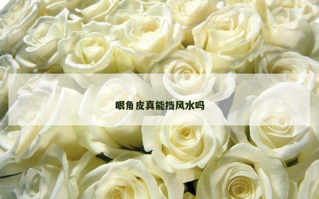 眼角皮真能挡风水吗
