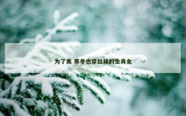 为了美 寒冬也穿丝袜的生肖女