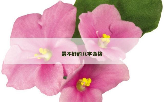 最不好的八字命格