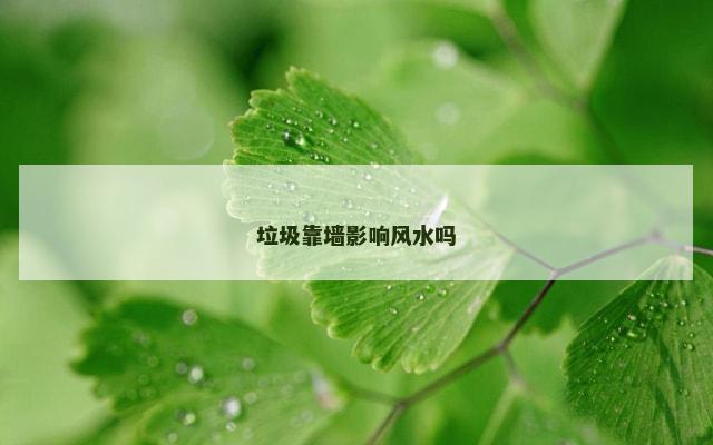 垃圾靠墙影响风水吗
