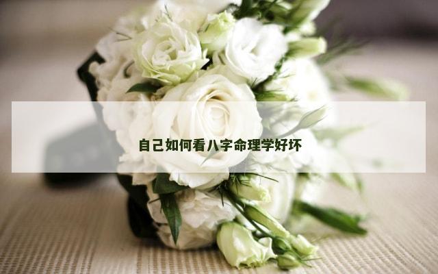 自己如何看八字命理学好坏