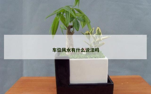 车位风水有什么说法吗