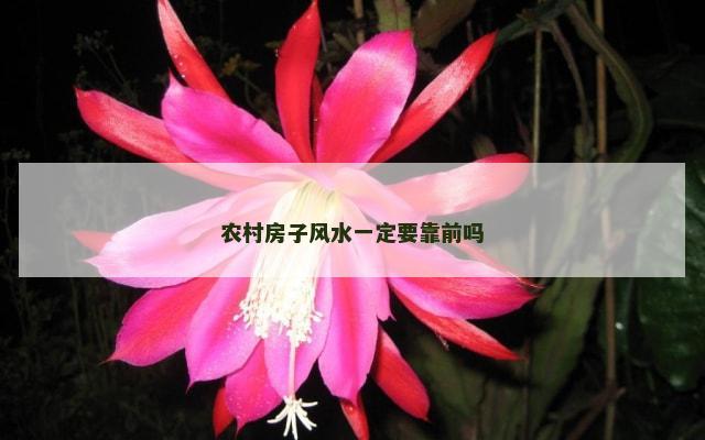 农村房子风水一定要靠前吗