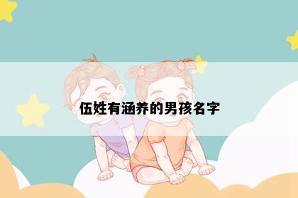 伍姓有涵养的男孩名字