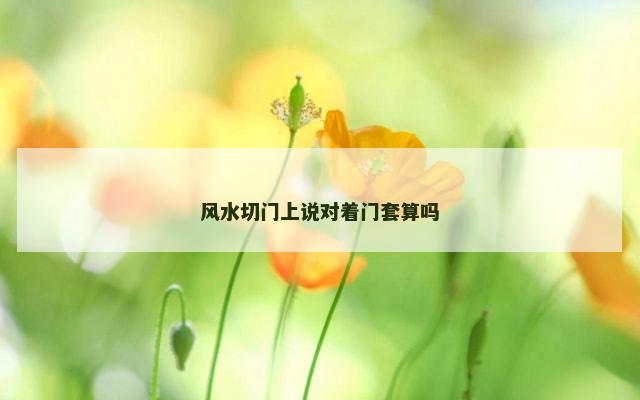 风水切门上说对着门套算吗