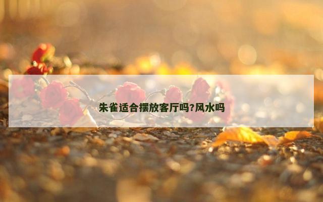 朱雀适合摆放客厅吗?风水吗