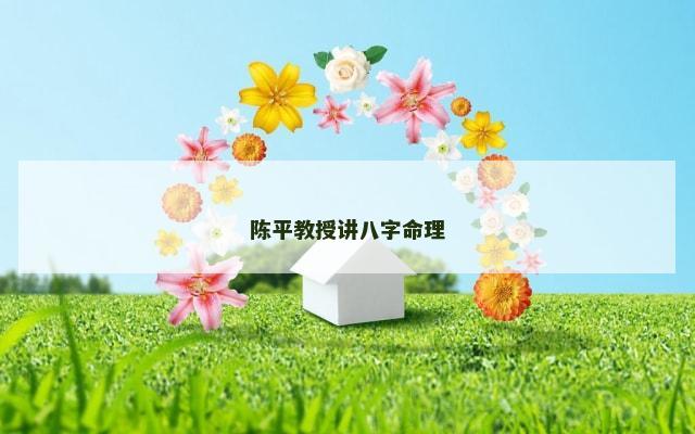陈平教授讲八字命理