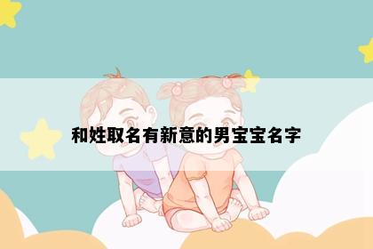 和姓取名有新意的男宝宝名字