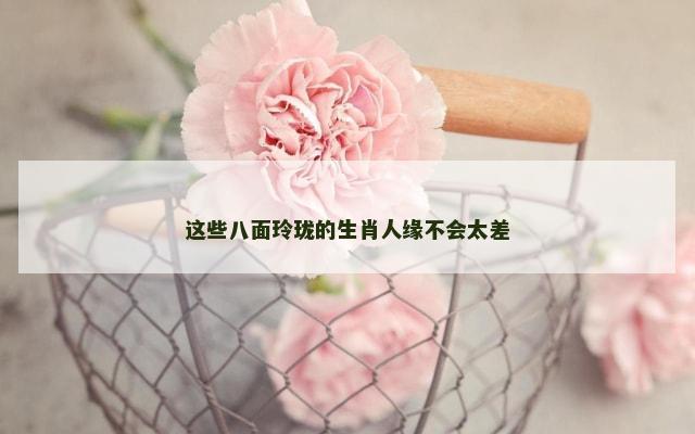 这些八面玲珑的生肖人缘不会太差