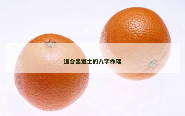 适合出道士的八字命理