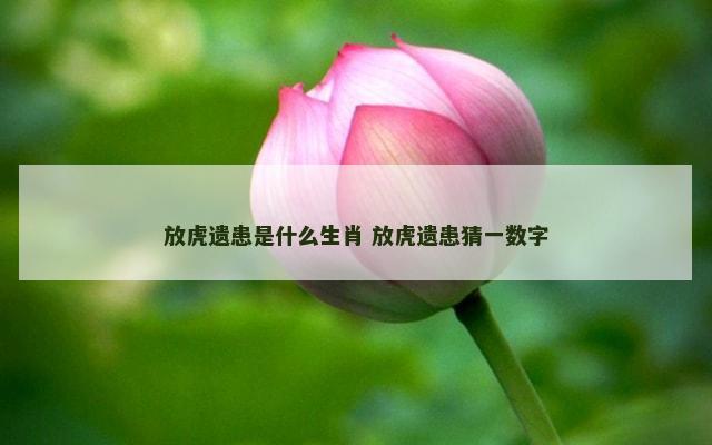 放虎遗患是什么生肖 放虎遗患猜一数字