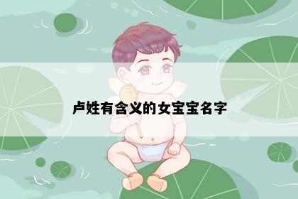 卢姓有含义的女宝宝名字