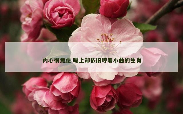内心很焦虑 嘴上却依旧哼着小曲的生肖