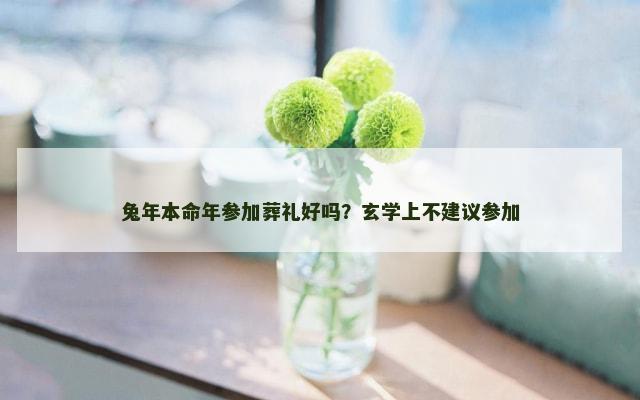 兔年本命年参加葬礼好吗？玄学上不建议参加