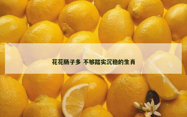 花花肠子多 不够踏实沉稳的生肖