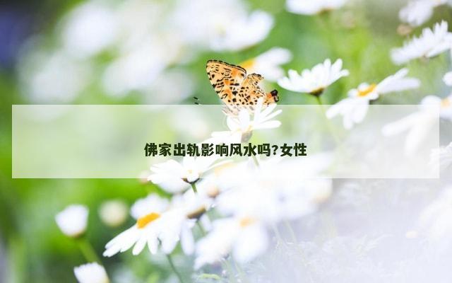 佛家出轨影响风水吗?女性