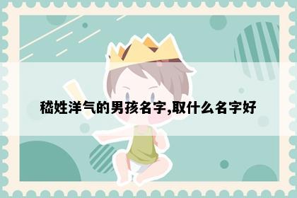 嵇姓洋气的男孩名字,取什么名字好