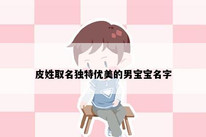 皮姓取名独特优美的男宝宝名字
