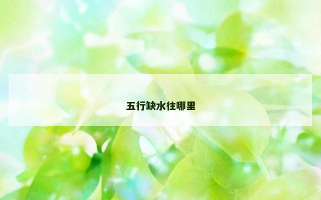 五行缺水往哪里