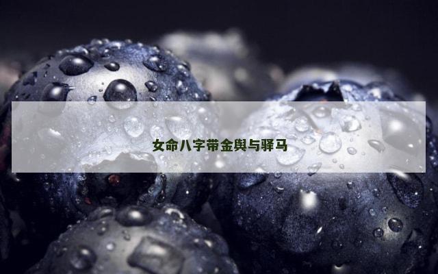 女命八字带金舆与驿马
