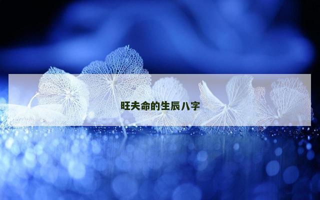旺夫命的生辰八字